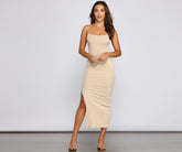 Casual Vibes Ribbed Charming Knit Maxi Dress InsStreet